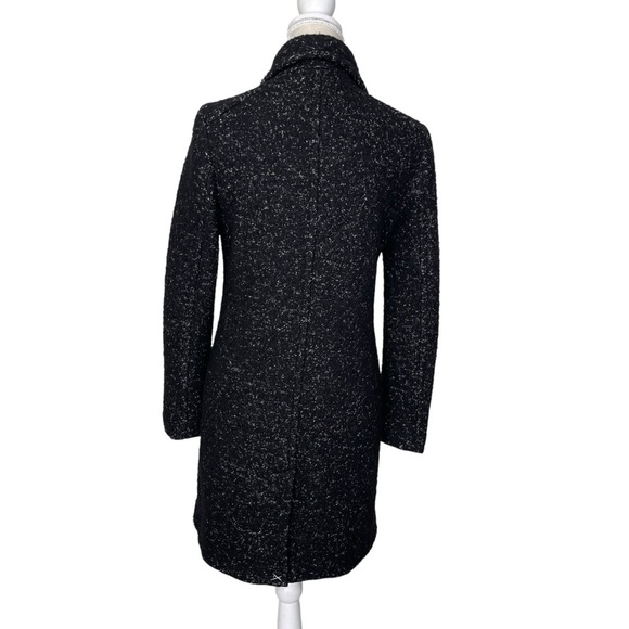Express Wool Blend Double Breasted Coat Women’s Size S Black White Fall Winter - Picture 4 of 8